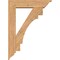 Ekena Millwork Merced Traditional Smooth Bracket w/ Offset Brace, Western Red Cedar, 7 1/2"W x 32"D x 44"H BKT0806X32X44MRC01SWR - alternate 4